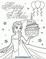 Happy Frozen Birthday Geburtstag Prinzessin Disney Letscolorit Zum Gemerkt Von Coloring Geburtstagskarten sketch template