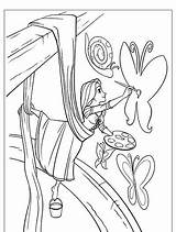 Coloring Rapunzel Pages Tangled Book Print Source Info sketch template