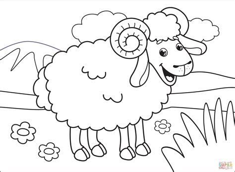 ram coloring page  printable coloring pages