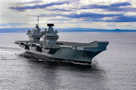 royal navy aircraft carrier hms prince  wales cornwall
