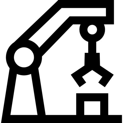 mechanical arm machine factory technology icon