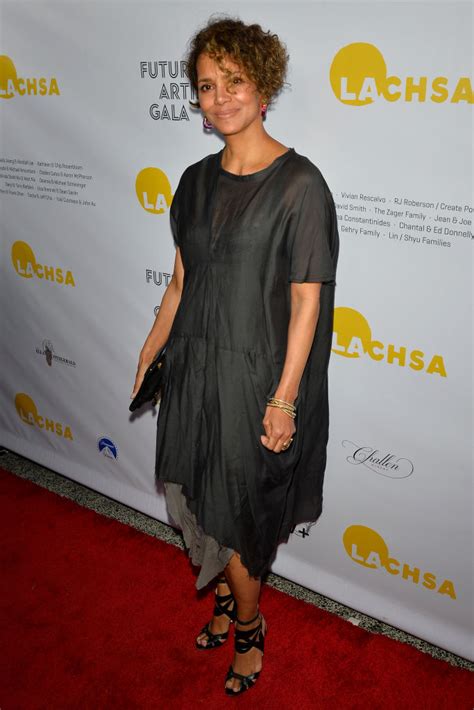 halle berry  edgy  distressed black dress  future artists gala