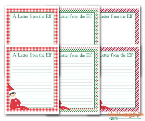 printable elf letter template