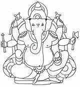 Ganesha Ganesh Drawing Kids Lord Sketch Easy Ji Simple Wallpaper Drawings Pencil Sketches Ganpati Colour Color Coloring Pages God Draw sketch template