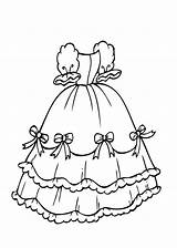 Coloring Pages Dress Printable Girls Bows 4kids Worksheet sketch template