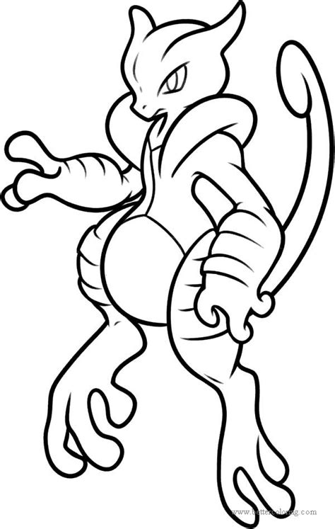 mega mewtwo pokemon coloring pages  printable coloring pages