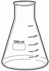 Flask Erlenmeyer Conical Chemistry Milliliters Researchers Gallon Biology Apuntes Calor sketch template