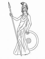 Athena Greek Coloring Drawing Pages Goddess God Hermes Apollo Mythology Drawings Goddesses Gods Hephaestus Cartoon Easy Draw Quotes Color Greeks sketch template