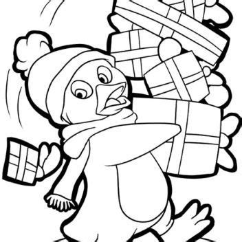 christmas penguin coloring pages    clipartmag