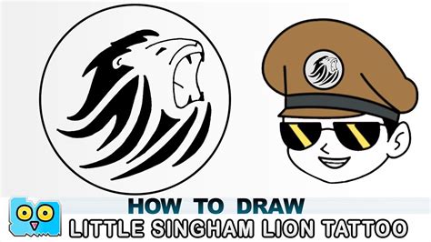 draw  singham lion tattoo youtube