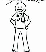 Nurse Male Drawing Coloring Paintingvalley sketch template