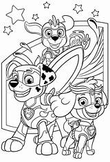 Paw Patrouille Pups Mighty Coloriage Ausmalbilder Skye Zuma Hunde Dessin Canina Colorir Imprimer Patrulla Patrulha Imprimir Superhero Mia sketch template