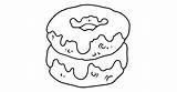 Donuts Icing sketch template