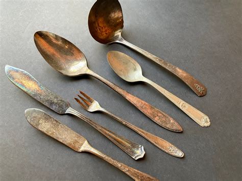 vintage silverware patterns antique flatware food props butter knife