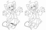 Teto Lineart Kasane Yesi Vocaloid sketch template