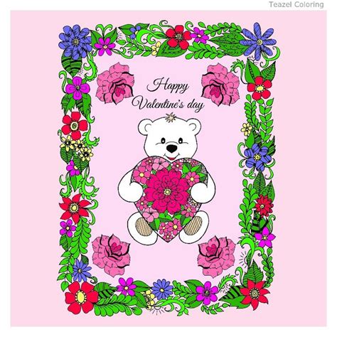 Pin By Pamela Tasny On Coloring Book Happy Valentines Day Happy