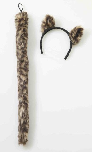 cougar cat ears tail costume kit cheetah leopard faux fur furry adult