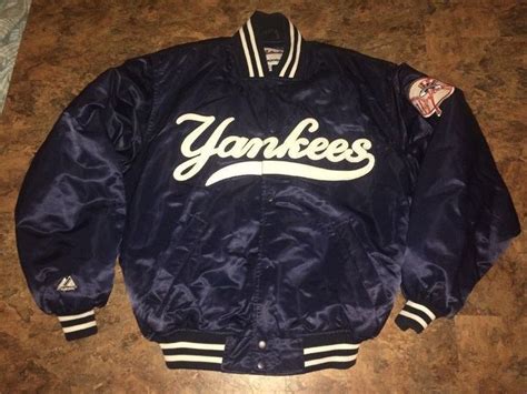 york yankees satin dugout bomber jacket majestic authentic