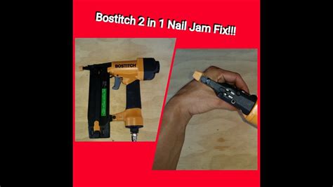 bostitch   finish nail gun jam fix model sb bn youtube