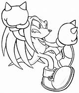 Knuckles Coloring Pages Sonic Printable Getcolorings Color Print sketch template