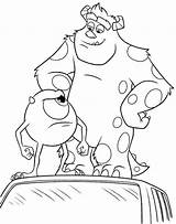 Mike Coloring Pages Wazowski Sulley Getcolorings Getdrawings Popular sketch template