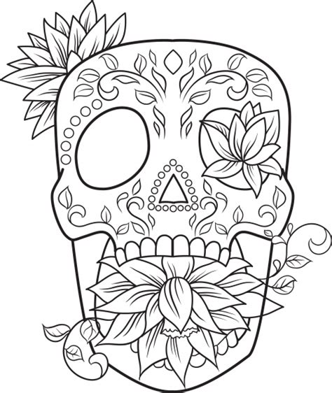 sugar skull coloring page  kidspressmagazinecom skull coloring
