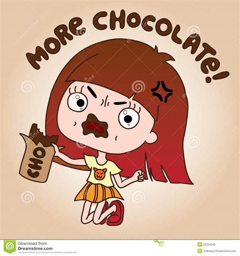wicked girl loves chocolate stock vector illustration of girl dear 32334049