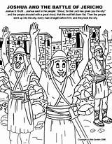 Joshua Jericho Mewarnai Alkitab Sekolah Minggu Tembok Yerikho Streams Spies Moses Dominical Fought sketch template