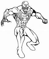 Coloring Venom Spiderman Color Popular sketch template