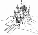 Castle Medieval Bridge Coloring Over sketch template