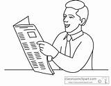 Reading Newspaper Outline Clipart Person Religion Transparent Gif Members Available Medium sketch template