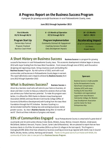 business report examples