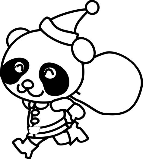 panda coloring book clipart
