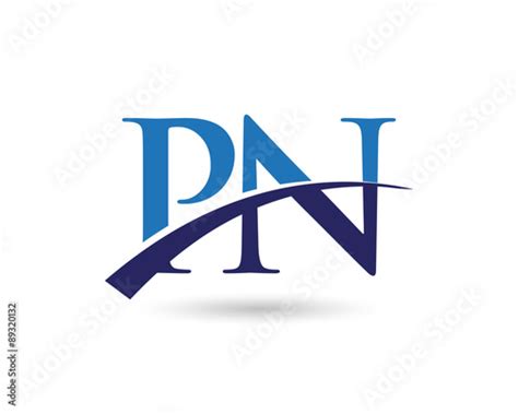 pn logo letter swoosh stock vector adobe stock