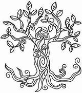 Coloring Pages Pagan Goddess Tree Wiccan Printable Clipart Adult Adults Designs Embroidery Lebensbaum Tattoo Clip Life Colouring Baum Lebens Des sketch template