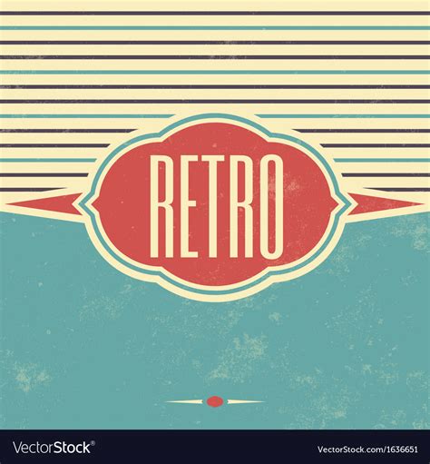 retro template design vintage background vector image
