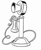 Telephone Telefone Antigo Invented Alexander Desenho Tudodesenhos Grandpas sketch template