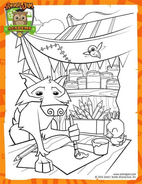 animal jam painting coloring pages printable animal jam coloring