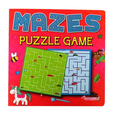 childrens mazes puzzle game book book  paper
