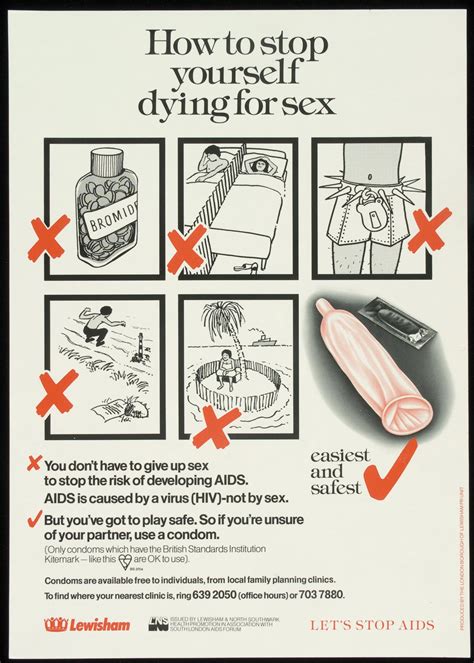 how to stop yourself dying for sex aids education posters