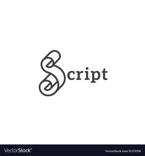script logo design royalty  vector image vectorstock