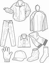 Coloring Outline Clothing Socks Pants Pages Clker Online Kids sketch template