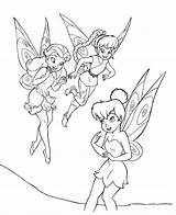 Tinkerbell Coloring Pages Friends Printable Kids sketch template