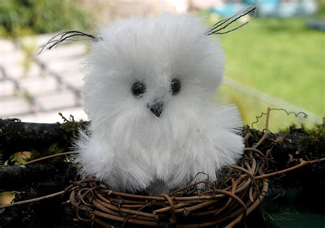 baby snowy owl eco friendly owl woolcrazy