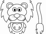 Puppet Coloring Pages Daniel Lion Bag Paper Puppets Animal Clipart Lions Clip Crafts School Craft Para Bible Den Preschool Reading sketch template