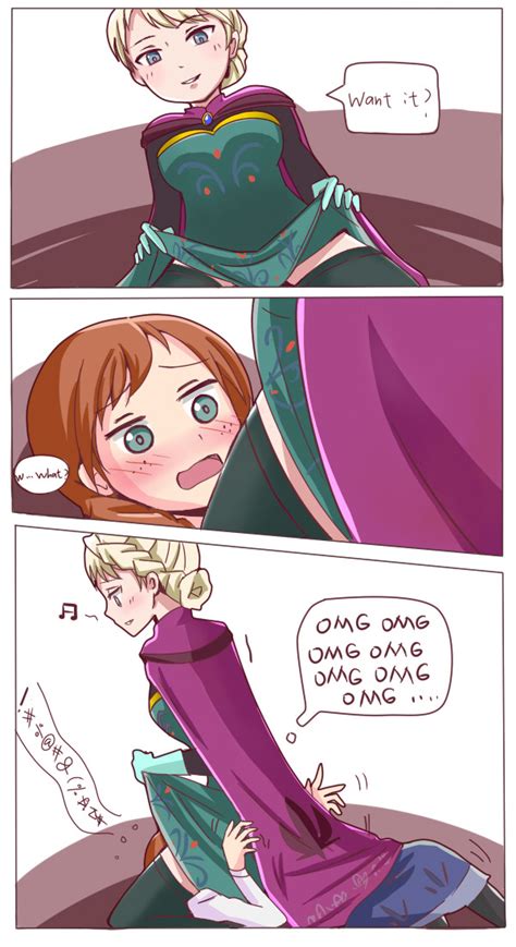 Elsa Sits On Anna S Face [comic Elsanna] From R Frozen