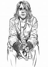 Kurt Cobain Nirvana Tee Limited Drawing Choose Board Behance Edition sketch template