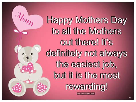 Happy Mothersday To All Moms Happy Mothers Day To All Quotes Writings