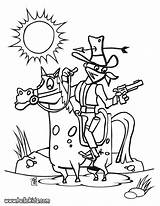 Coloring Pages Bandit Buffalo Cowboy Library Clipart Horse Template sketch template
