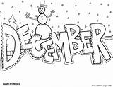 Coloring Christmas December Pages Printable sketch template